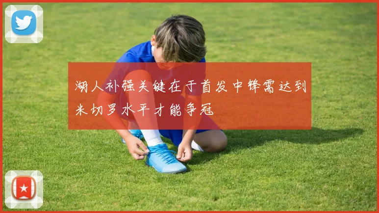 湖人补强关键在于首发中锋需达到米切罗水平才能争冠